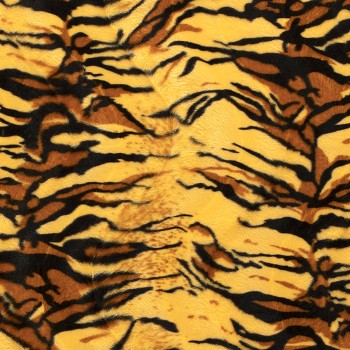 Animal Print Τιγρέ σε μπεζ - κίτρινη βάση
