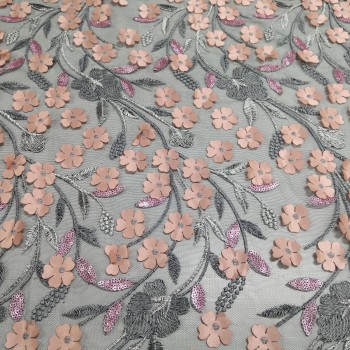 Embroidered tulle