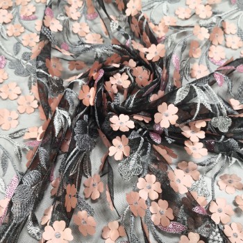 Embroidered tulle