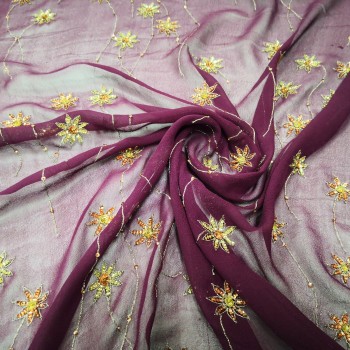 Embroidered tulle