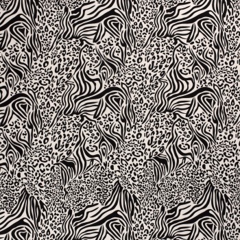 Black and White viscose linen