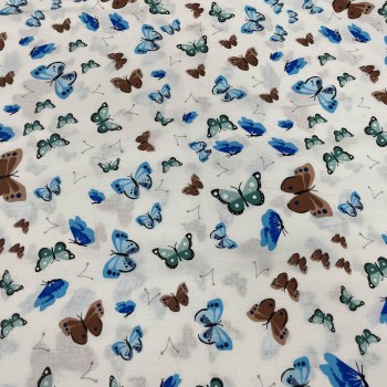 Μπλε-καφέ πεταλούδες
