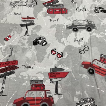 Κόκκινα Αυτοκινητάκια σε Γκρι Χάρτη-Βα΄ση