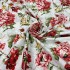 Cotton with red flowers