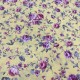 Cotton with flowers in yellow background
