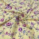 Cotton with flowers in yellow background