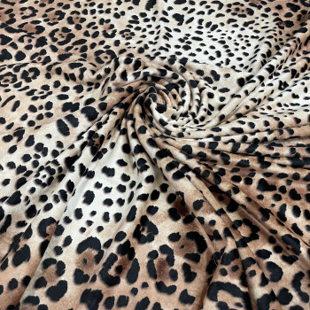 Leopard Matte Elastic Velvet