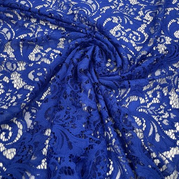 Royal blue lace with paisley