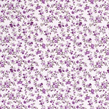 Cotton Liberty with purple flowers