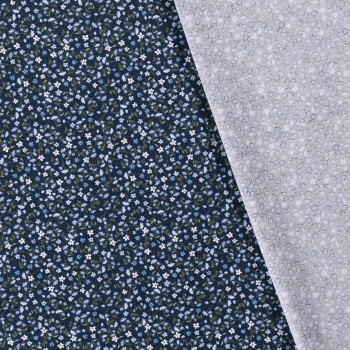 Cotton Liberty with small blue-white flowers