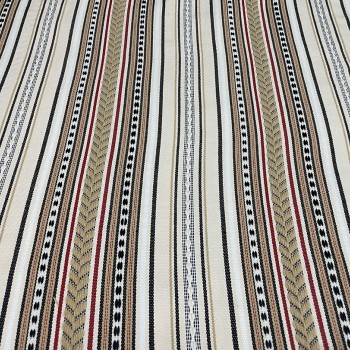 Beige ripped hand-woven textile