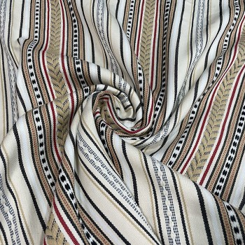 Beige ripped hand-woven textile