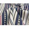Royal blue ripped hand-woven textile