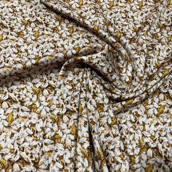 Chintz satin in mustard shades