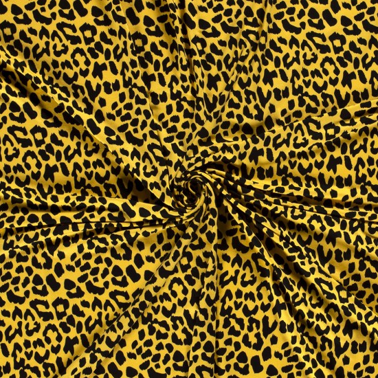 Κίτρινη τιγρέ βισκόζ λύκρα